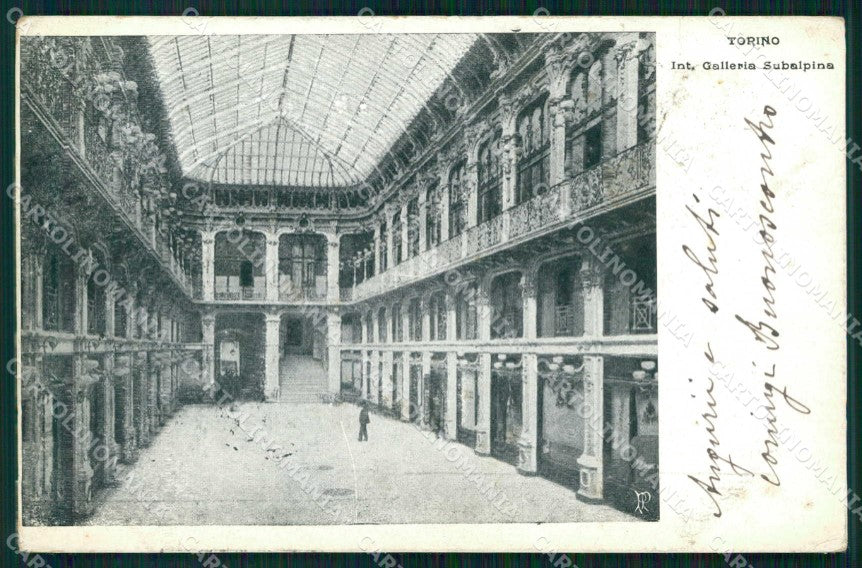 Torino Città Interno Galleria Subalpina cartolina MZ6458 – fronte