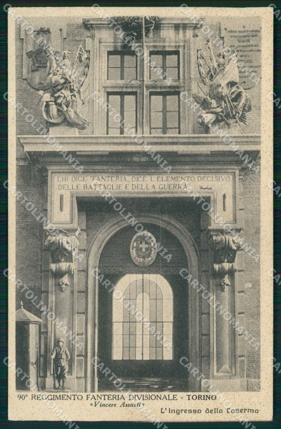 Torino Città Ingresso Caserma Regg Fanteria Divisionale cartolina MZ6469 – fronte