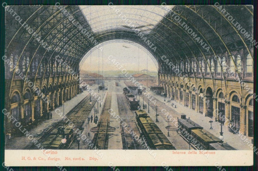 Torino Città Interno della Stazione Treno cartolina MZ6483 – fronte