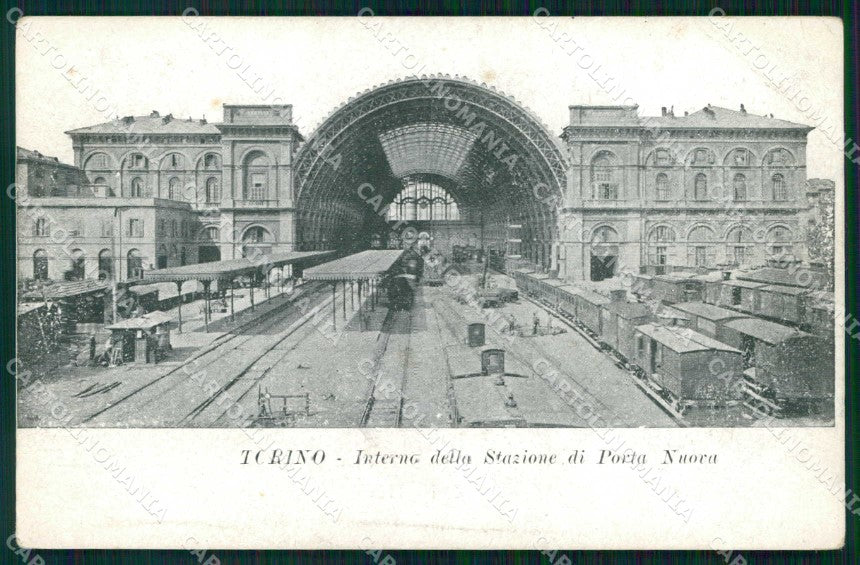 Torino Città Interno della Stazione Treno PIEGHINA cartolina MZ6486 – fronte