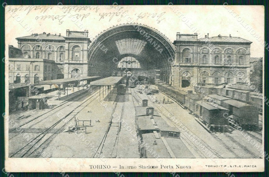 Torino Città Interno della Stazione Treno cartolina MZ6487 – fronte