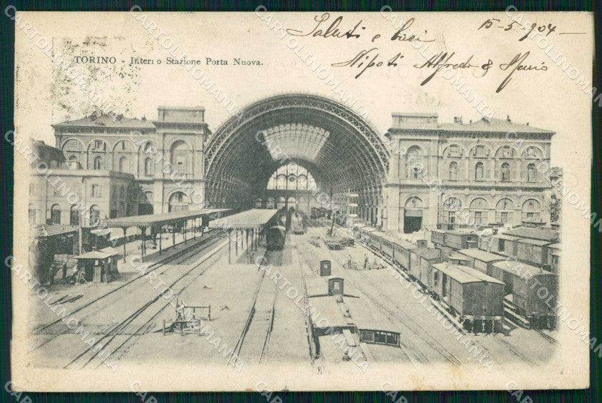 Torino Città Interno della Stazione Treno cartolina MZ6488 – fronte