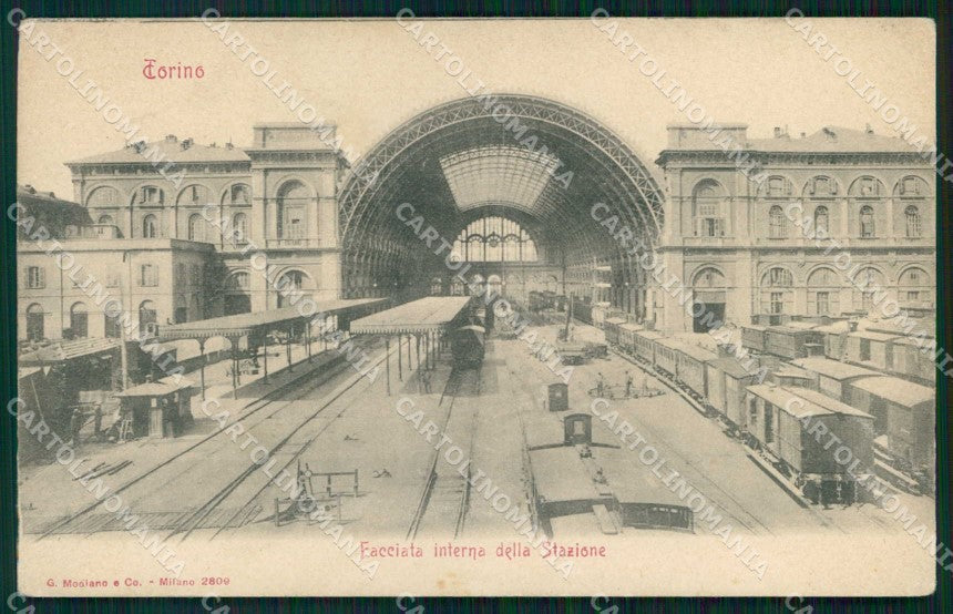Torino Città Facciata Interno Stazione Treno Modiano 2809 cartolina MZ6489 – fronte