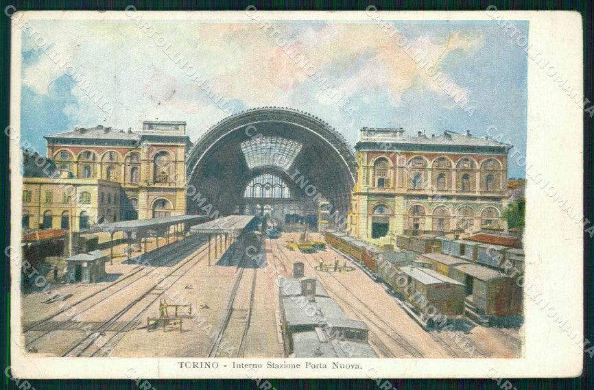 Torino Città Interno Stazione Porta Nuova Treno cartolina MZ6491 – fronte