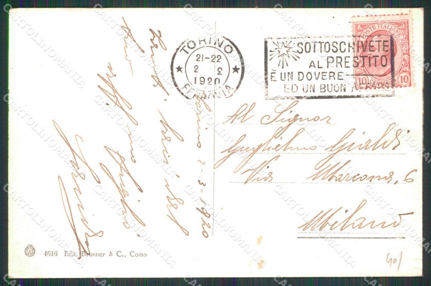 Torino Città Interno Stazione Porta Nuova Treno Brunner 4616 cartolina MZ6492 – retro