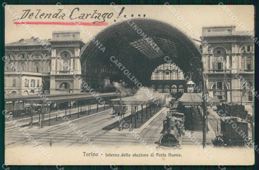 Torino Città Interno Stazione Porta Nuova Treno Brunner 4616 cartolina MZ6493 – fronte