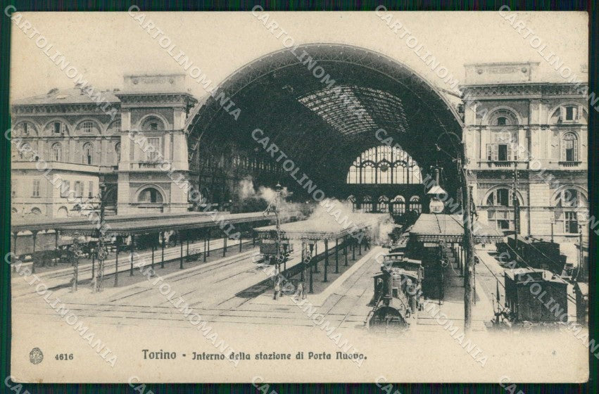 Torino Città Interno Stazione Porta Nuova Treno Brunner 4616 cartolina MZ6495 – fronte