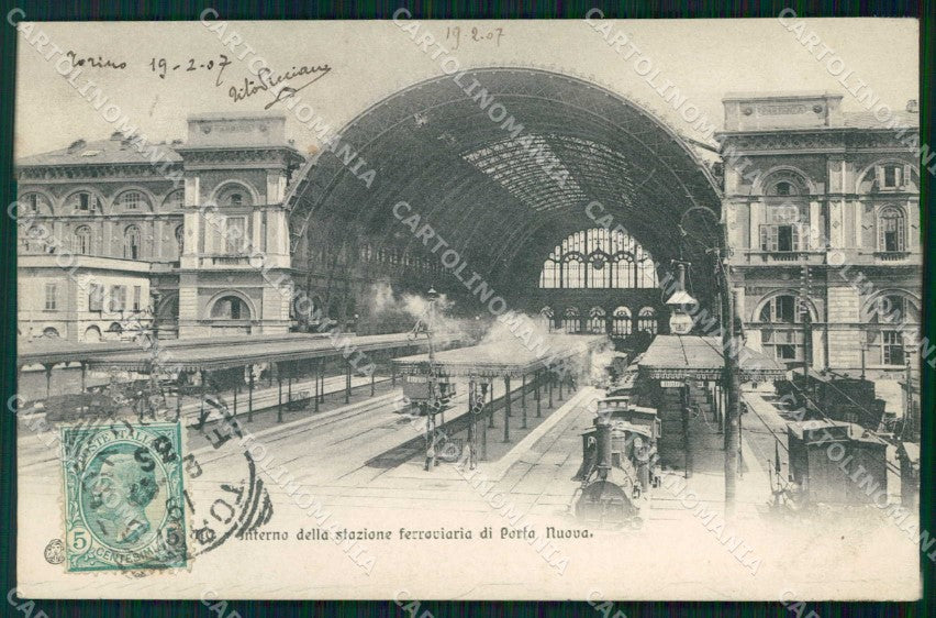 Torino Città Interno Stazione Porta Nuova Treno Brunner 4616 cartolina MZ6496 – fronte