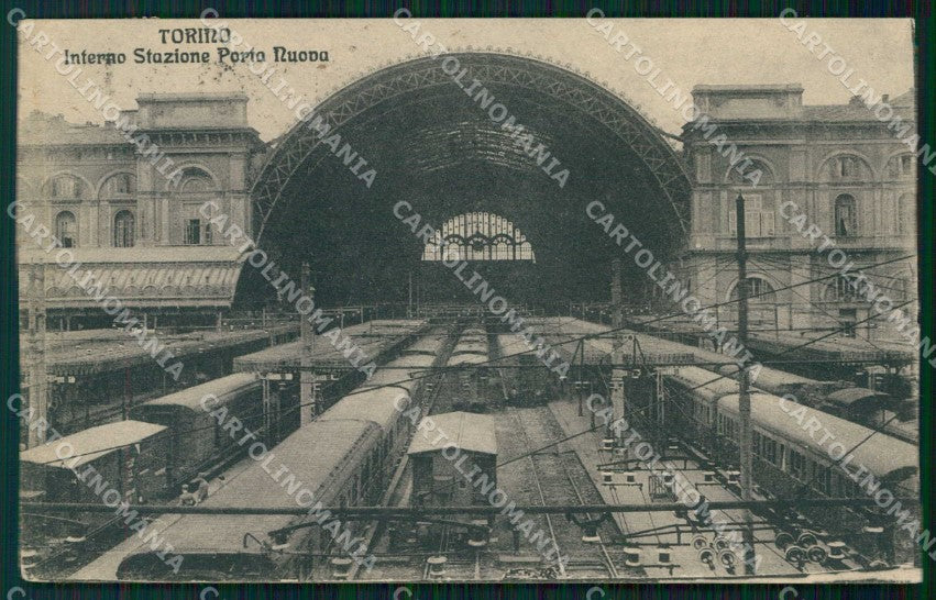 Torino Città Interno Stazione Porta Nuova Treno cartolina MZ6498 – fronte