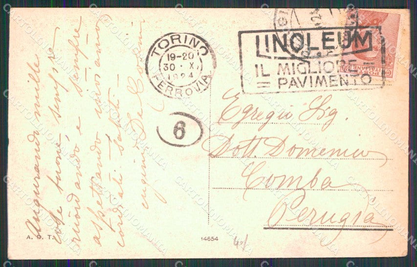 Torino Città Interno Stazione Porta Nuova Treno cartolina MZ6498 – retro
