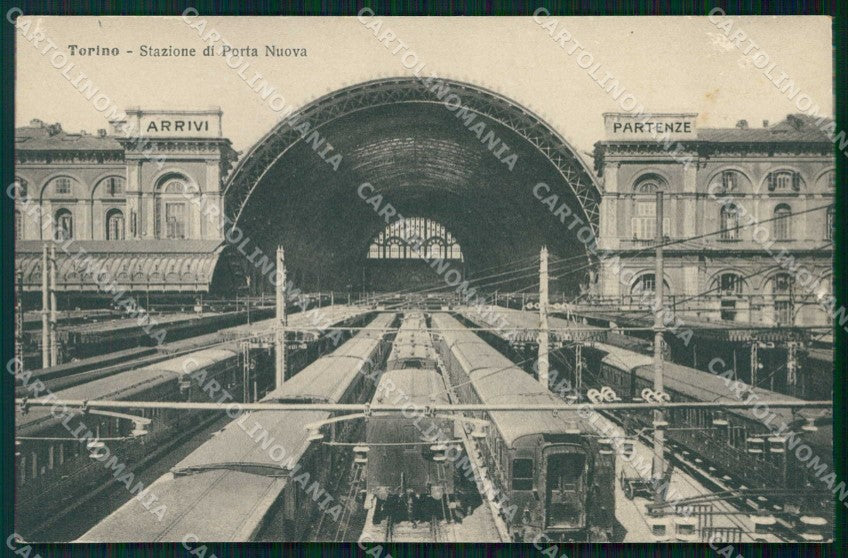 Torino Città Interno Stazione Porta Nuova Treno ABRASA cartolina MZ6499 – fronte