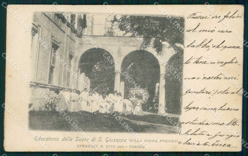 Torino Città Educatorio Suore di San Giuseppe PIEGA cartolina MZ6505 – fronte