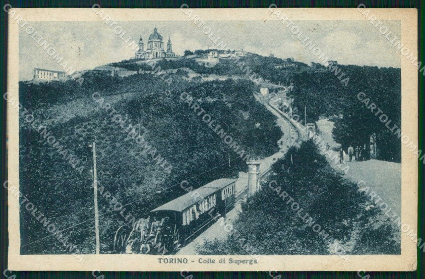 Torino Città Collina Superga Funicolare PIEGHINA cartolina MZ6520 – fronte