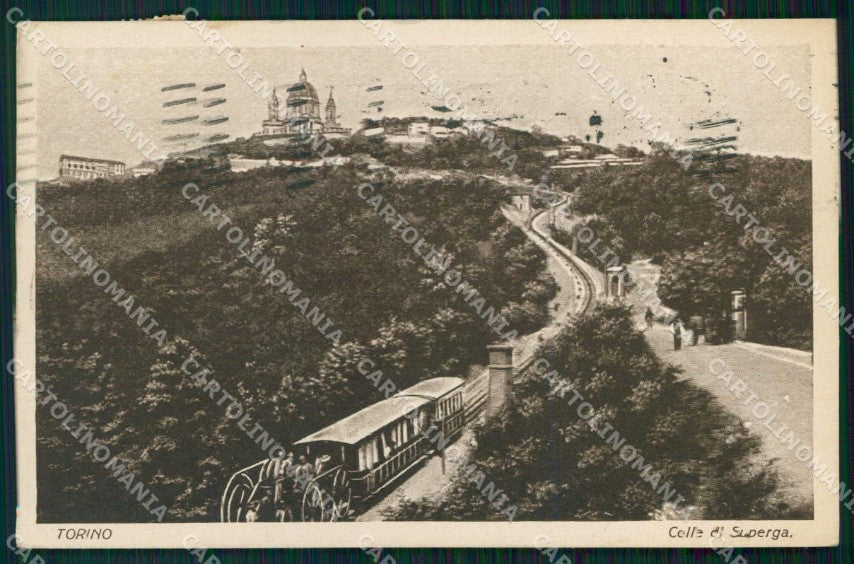 Torino Città Collina Superga Funicolare cartolina MZ6525 – fronte
