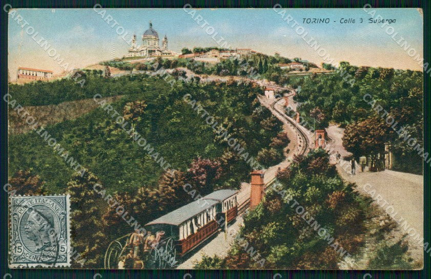 Torino Città Collina Superga Funicolare cartolina MZ6527 – fronte