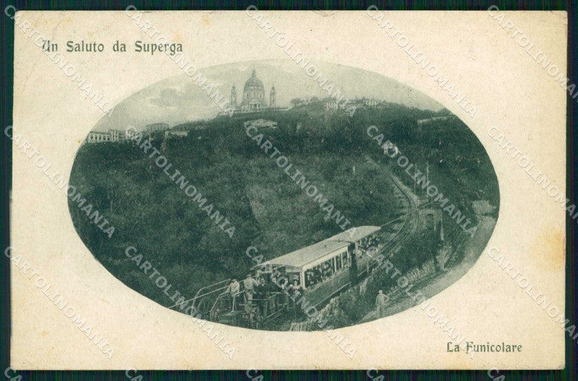 Torino Città Saluto da Collina Superga Funicolare cartolina MZ6533 – fronte