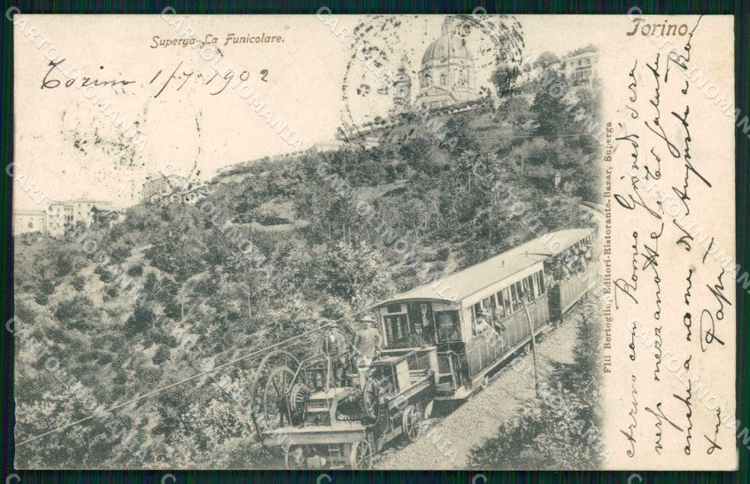 Torino Città Collina Superga Funicolare cartolina MZ6537 – fronte