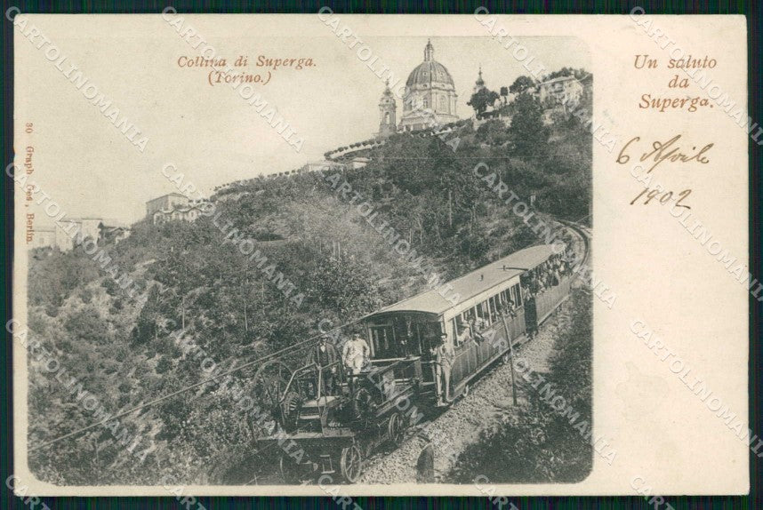 Torino Città Saluto da Superga Funicolare cartolina MZ6543 – fronte