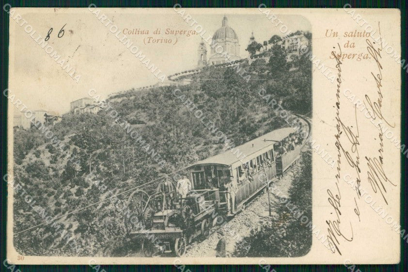 Torino Città Saluto da Superga Funicolare cartolina MZ6545 – fronte