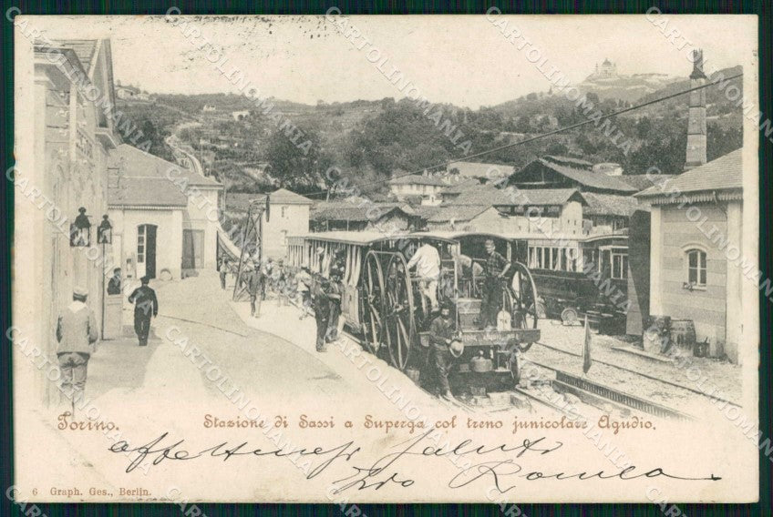 Torino Città Stazione Sassi Superga Funicolare cartolina MZ6554 – fronte