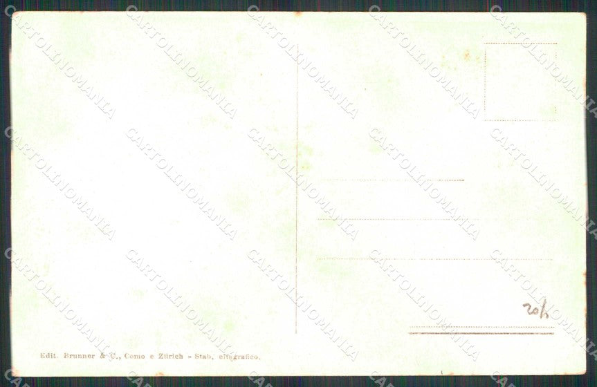 Torino Città Superga Locomotore Agudio Funicolare Brunner 4665 cartolina MZ6564 – retro