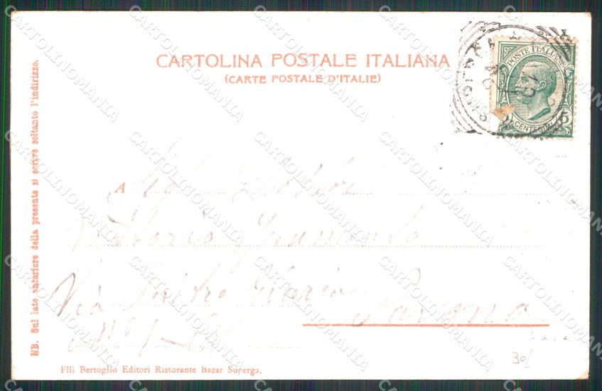 Torino Città Saluto da Superga Stazione cartolina MZ6570 – retro