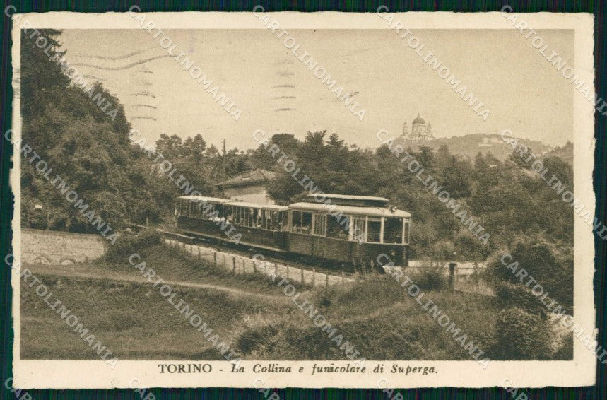 Torino Città Collina Superga Funicolare cartolina MZ6573 – fronte