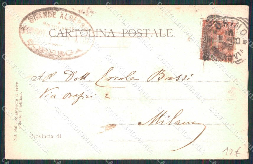 Torino Città Superga Chiesa Reale Grande Albergo Funicolare cartolina MZ6574 – retro
