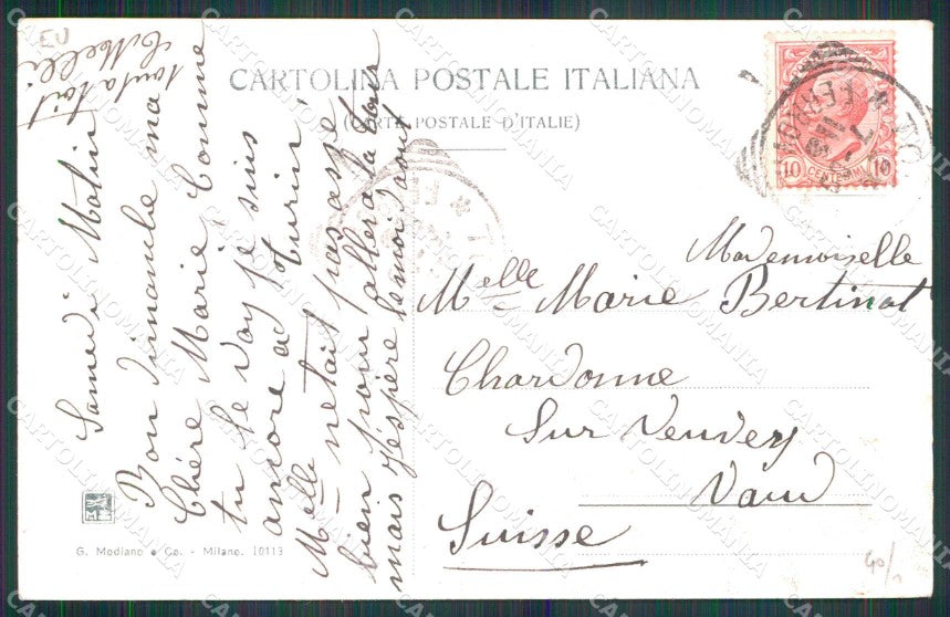 Torino Città Castello Medioevale Valentino Lavandaie cartolina MZ6593 – retro