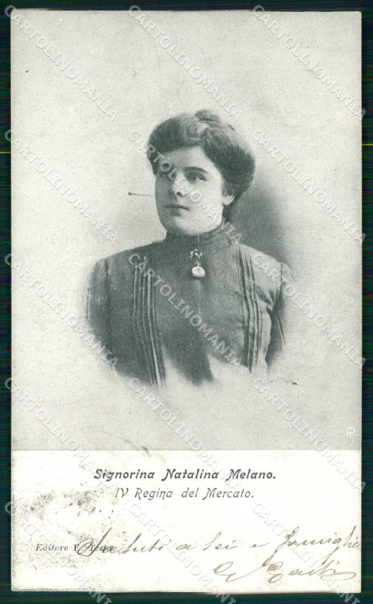 Torino Città Signorina Natalina Melano IV Regina Mercato cartolina MZ6627 – fronte