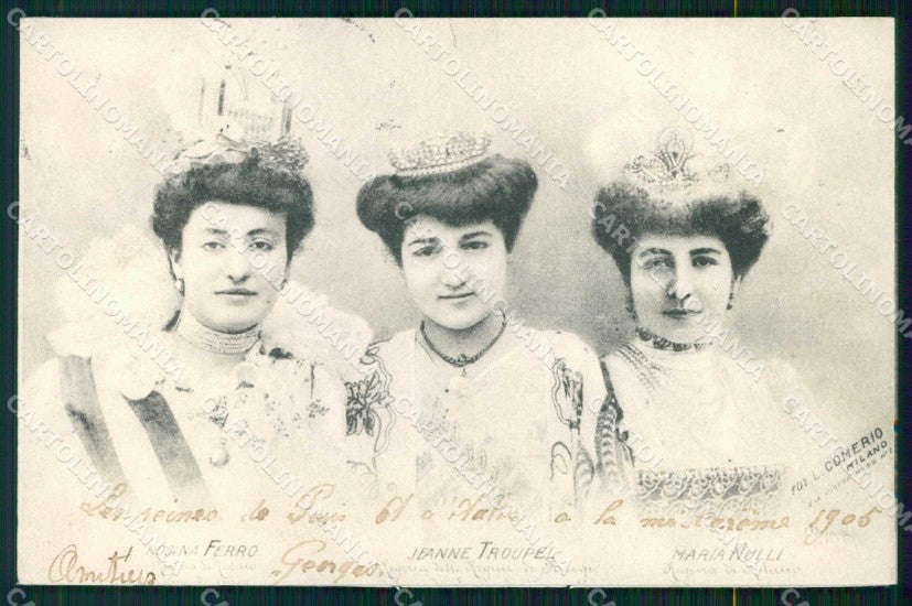 Torino Città Rosina Ferro Jeanne Troupel Maria Nulli cartolina MZ6630 – fronte
