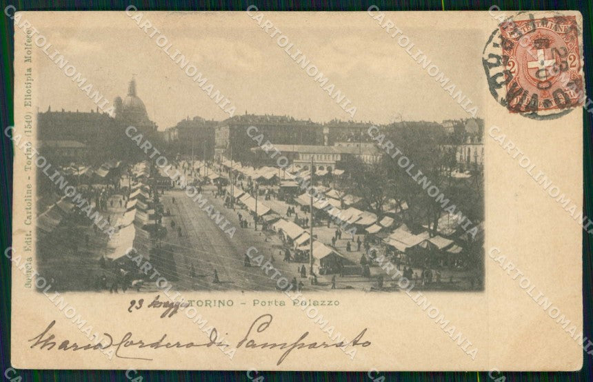 Torino Città Porta Palazzo Mercato Piazza Emanuele Filiberto cartolina MZ6638 – fronte