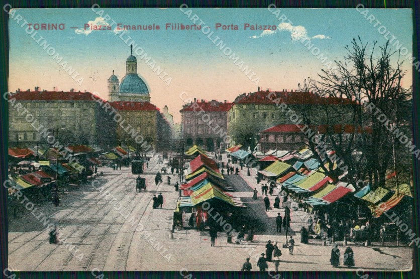 Torino Città Porta Palazzo Mercato Tram cartolina MZ6648 – fronte