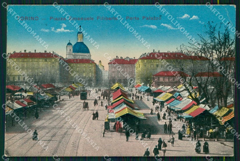 Torino Città Porta Palazzo Mercato Tram cartolina MZ6649 – fronte