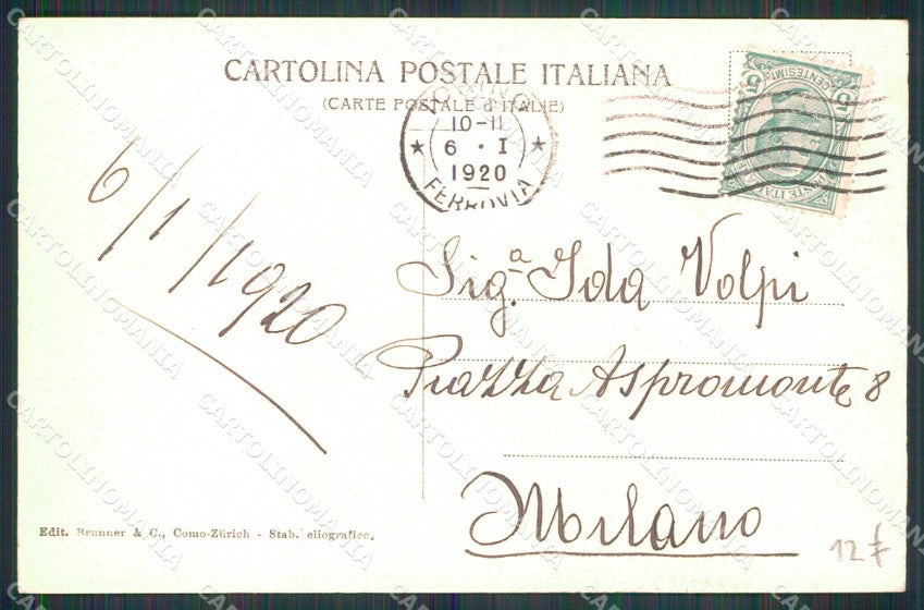 Torino Città Via Amedeo Avogadro Brunner 4690 cartolina MZ6660 – retro