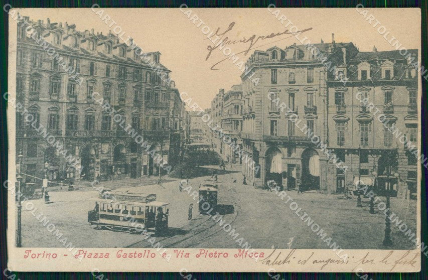 Torino Città Piazza Castello Tram Via Pietro Micca cartolina MZ6675 – fronte