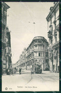 Torino Città Via Pietro Micca Tram Brunner 4608 cartolina MZ6677 – fronte