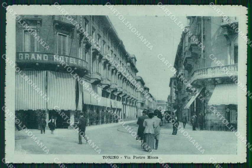 Torino Città Via Pietro Micca Tram Grand Hotel cartolina MZ6682 – fronte