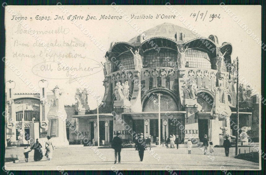 Torino Città Esposizione Arte Vestibolo d'Onore cartolina MZ6702 – fronte