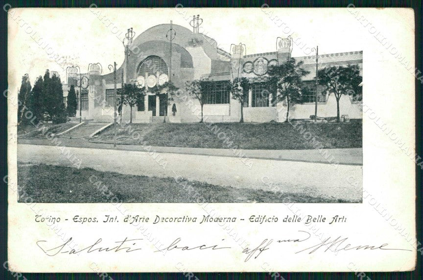 Torino Città Esposizione Arte Edificio Belle Arti cartolina MZ6704 – fronte