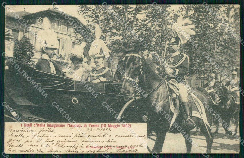 Torino Città Inaugurazione Expo Reali Savoia Carabinieri cartolina MZ6763 – fronte