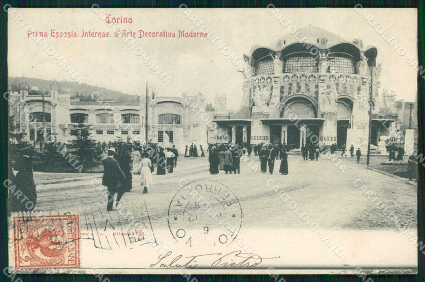 Torino Città Esposizione Arte Facciata Vestibolo Modiano 4720 cartolina MZ6772 – fronte