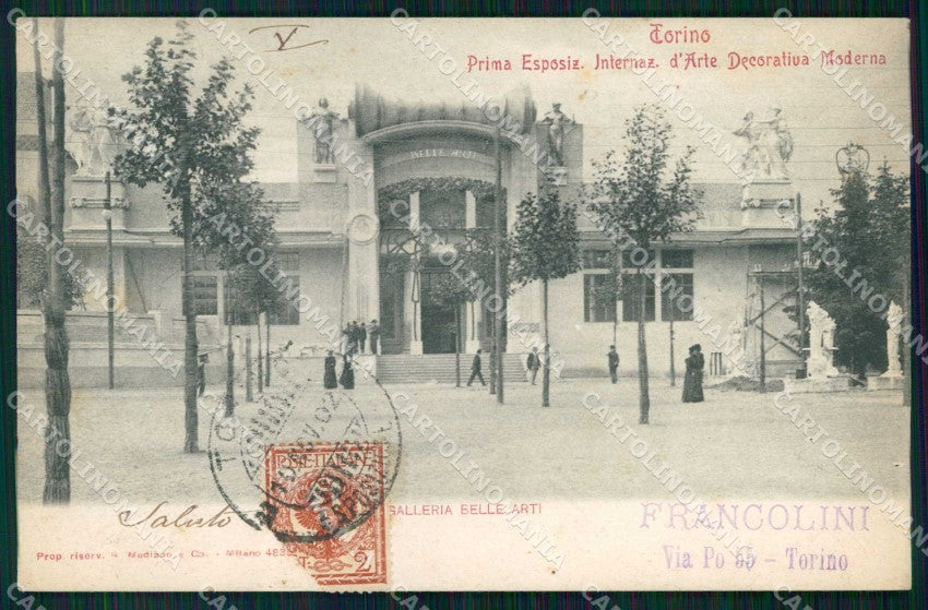 Torino Città Esposizione Arte Galleria Belle Arti Modiano 4835 cartolina MZ6789 – fronte