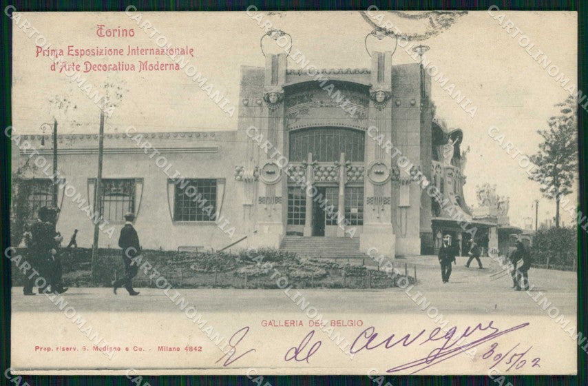 Torino Città Esposizione Arte Galleria Belgio Modiano 4842 cartolina MZ6800 – fronte