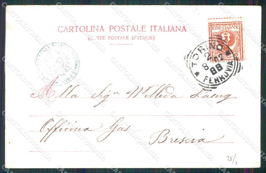 Torino Città Esposizione Arte Padiglione Comitato Modiano 4899 cartolina MZ6805 – retro