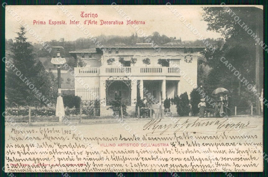 Torino Città Esposizione Arte Villino Austria Modiano 4905 cartolina MZ6812 – fronte