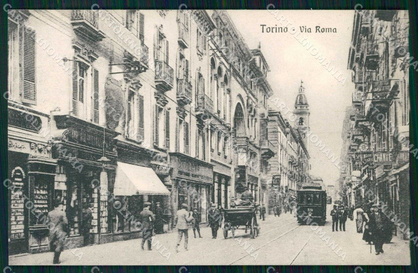 Torino Città Via Roma Tram cartolina MZ6822 – fronte