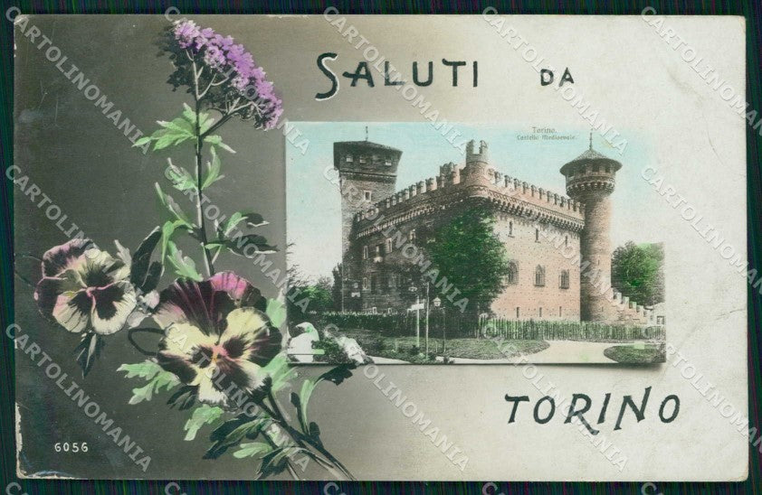 Torino Città Saluti da Castello Medioevale Foto cartolina MZ6844 – fronte