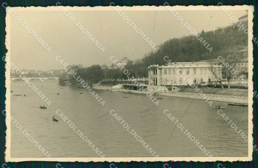 Torino Città ? Veduta del Fiume Barche Foto cartolina MZ6846 – fronte