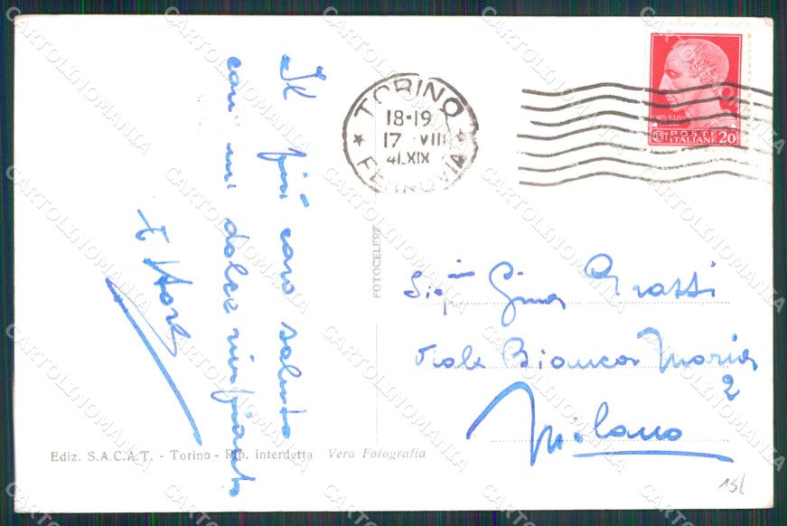 Torino Città Via Roma Foto cartolina MZ6848 – retro